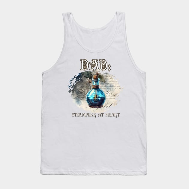 Dad: Steampunk At Heart Vintage Bottle Tank Top by Té de Chocolate